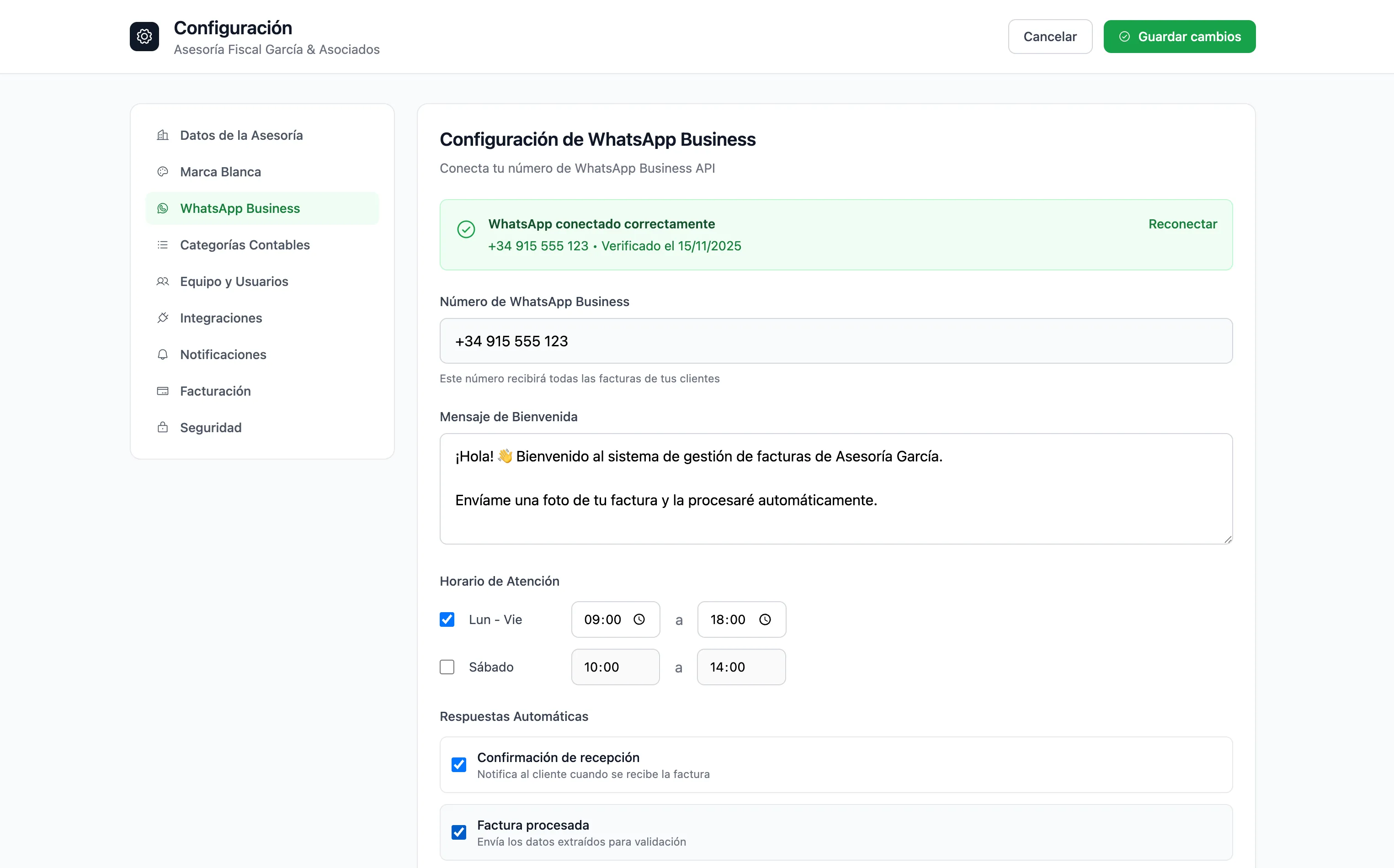 Configuración del Sistema